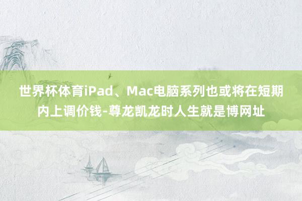 世界杯体育iPad、Mac电脑系列也或将在短期内上调价钱-尊龙凯龙时人生就是博网址