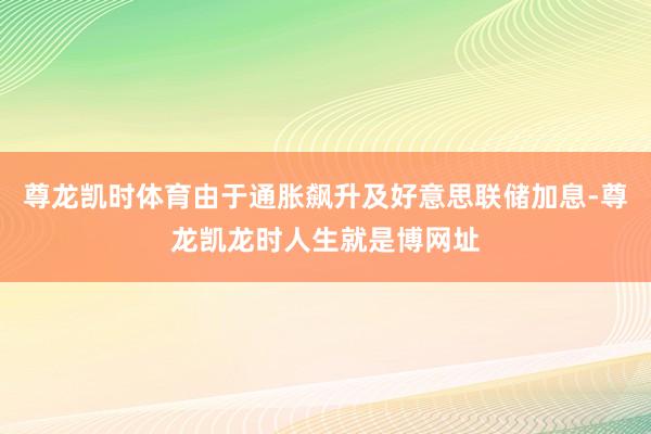 尊龙凯时体育由于通胀飙升及好意思联储加息-尊龙凯龙时人生就是博网址