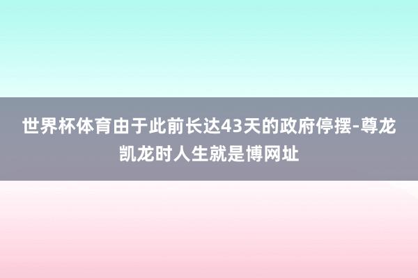 世界杯体育由于此前长达43天的政府停摆-尊龙凯龙时人生就是博网址